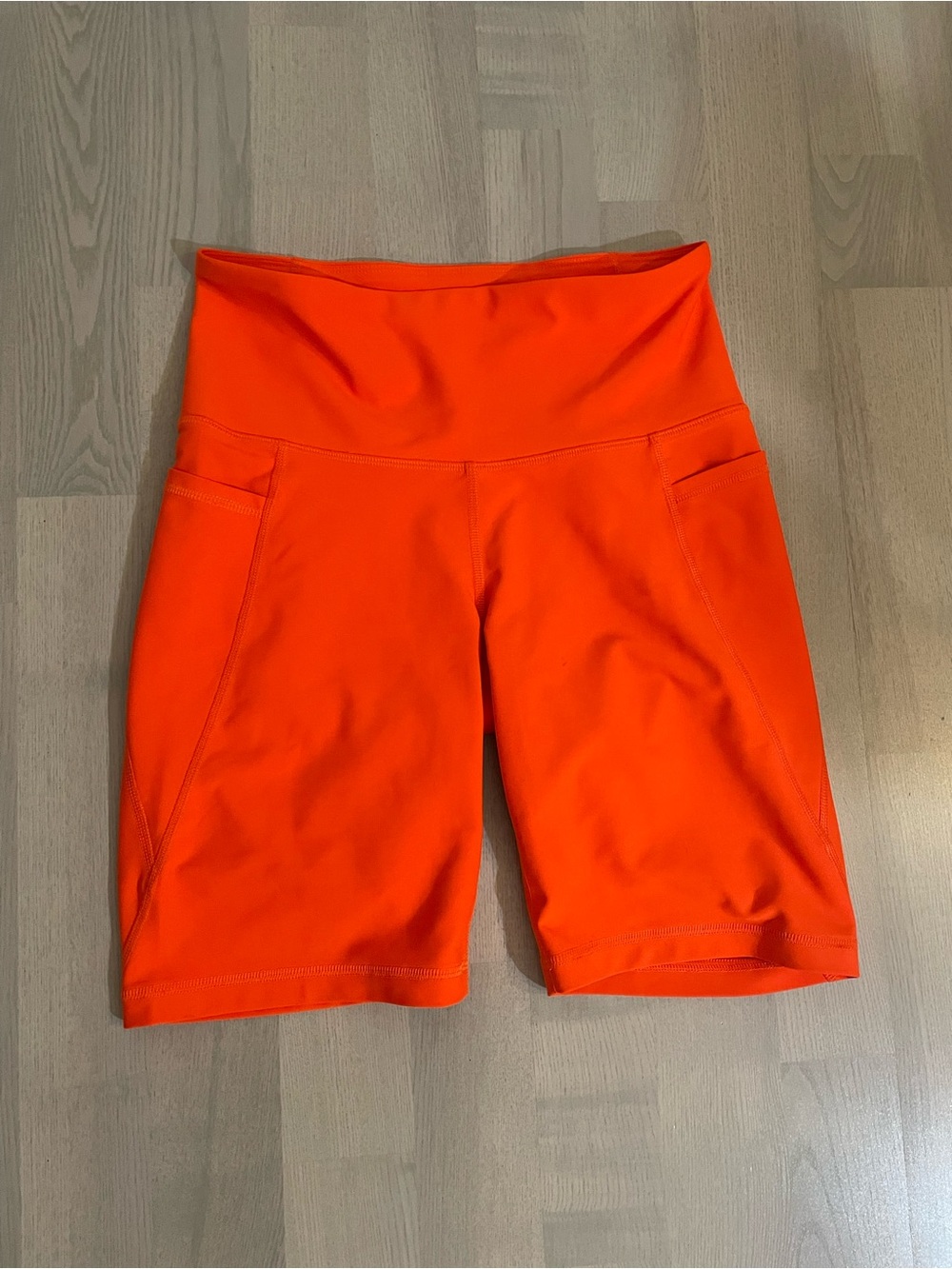 Old Navy Active “Powersoft” High-Waist Neon Orange 🍊 Bike Shorts